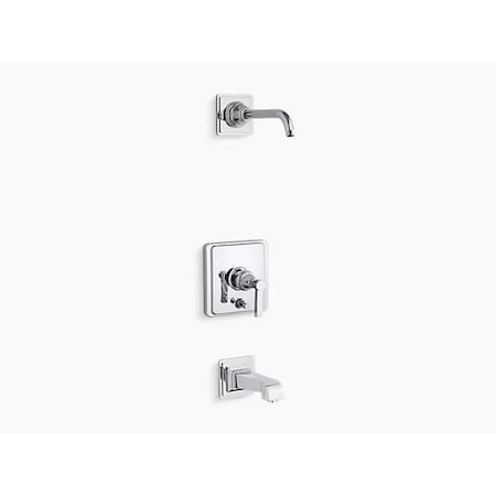 Kohler Pinstripe B/S Trm Pure W/Div, Ls Hd-Lvr T13133-4AL-CP